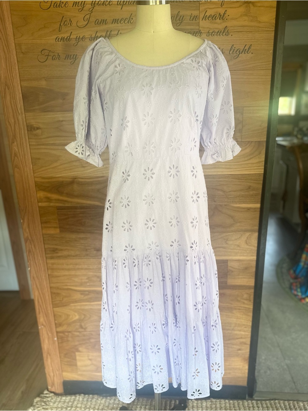 Ann Taylor Lavender Eyelet Maxi Dress